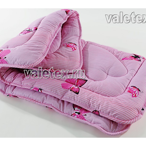 Детское одеяло вата хлопковая сатин светло-розовое