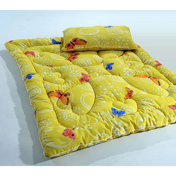 Жёлтый набор в кроватку одеяло полиэфир в бязи подушка полиэфир в бязи FSD_7511