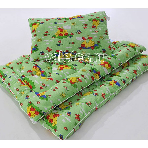 Набор детский бязь полиэфир зелёный