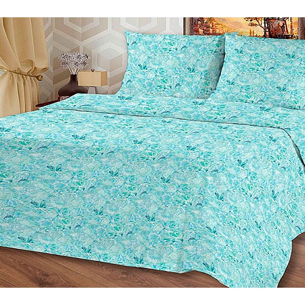 Светло-зеленые цветы тейковской бязи Фейерия