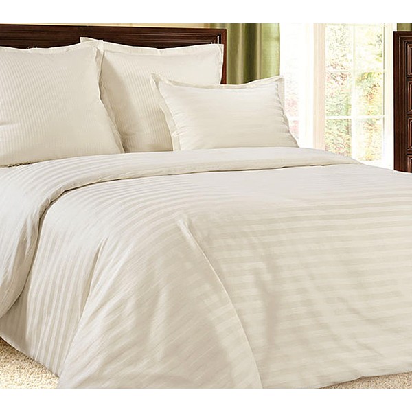 Страйп-сатин серии Шампань в широкую полосу