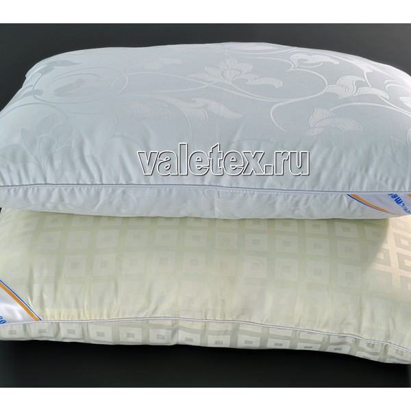 Подушки Бамбук двухкамерный чехол тик и сатин с набивным рисунком Валетекс DSC_4469