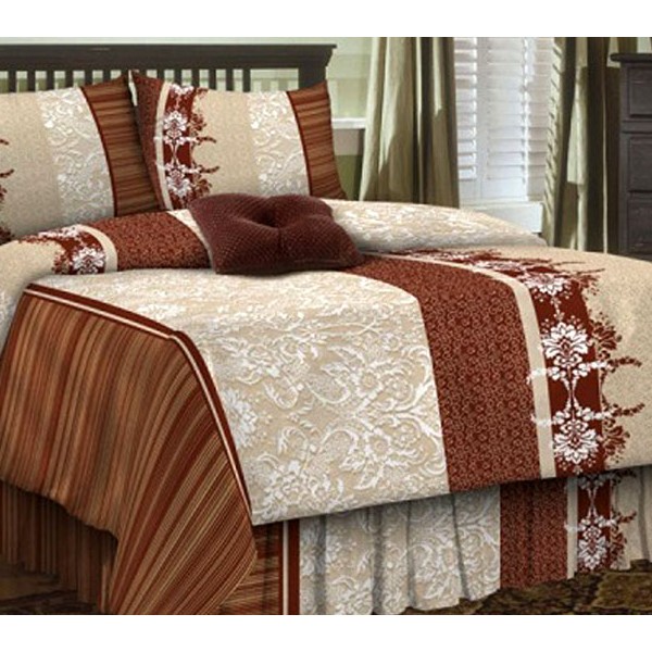 Бежево-коричневая бязь с красивыми рисунками