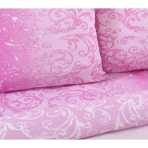 Светло-розовый компаньон бязи Блеск с орнаментами