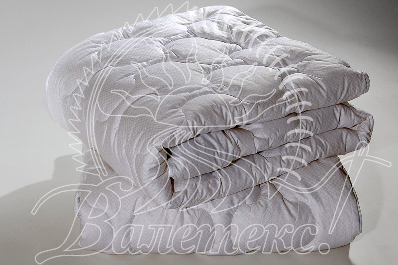 Эвкалиптовое одеяло в белом сатине в шашечку