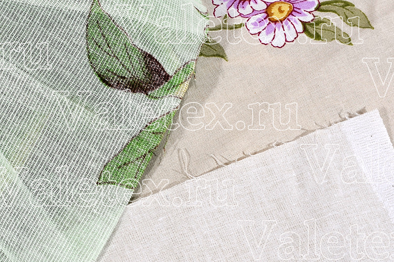 Светло-зеленая бязь 100 грамм/м2 и бежевая Шуйская бязь 142 грамма/м2