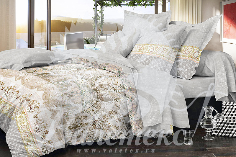 Постельное бельё постельно-серые тона Валетекс