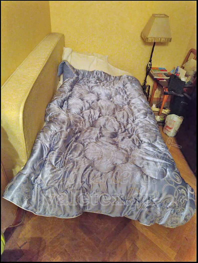 Одеяло зимнее ватное атлас-сатин полученное нашим клиентом